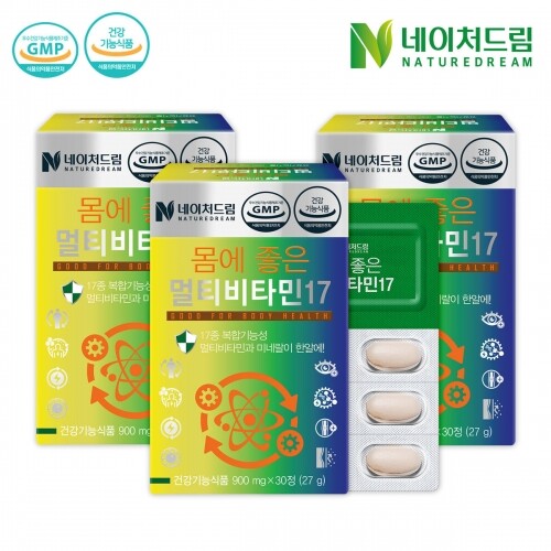 네이처드림 몸에 좋은 멀티비타민 30정 3박스(3개월분)
